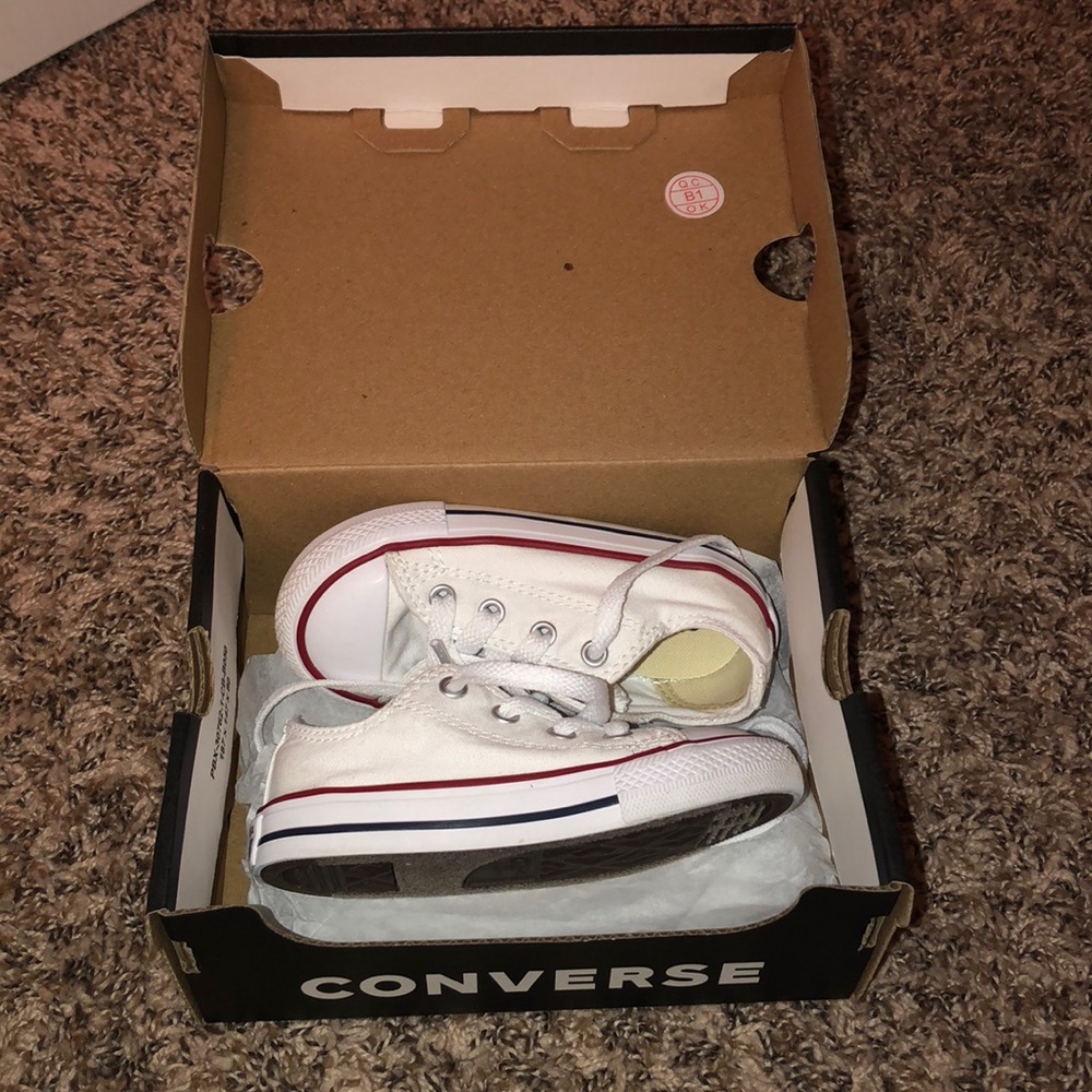 Toddler White Converse!